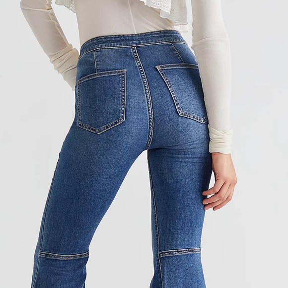 Free People We The Free Just Float On Jeans/Jericho Blue - Picture 4 of 14